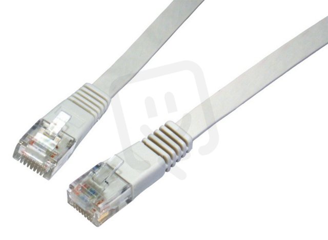 Patch kabel plochý CAT6 UTP LSOH 1m šedý non-snag-proof SOLARIX 28790109