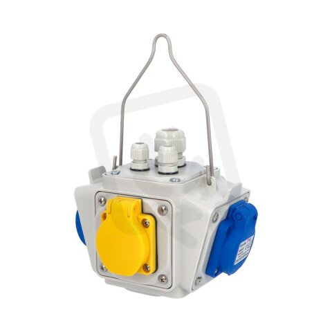 Zásuvkový závěsný box PowerBOX IP54 2x230V, 2xRJ45 kat. 6A FAMATEL pb105-RJ45