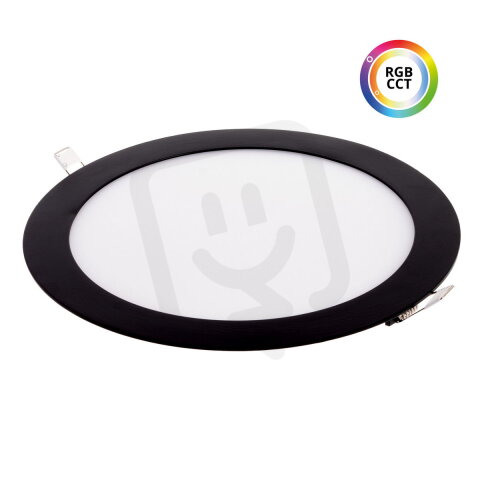 24KB36 LED panel RGBCCT 36W 24V kulatý černý T-LED 102341