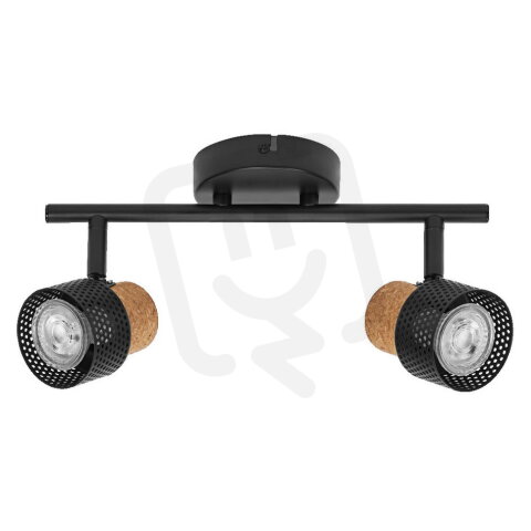 DECOR SPOT CORK 2X3.4W 927 GU10 BK LEDV