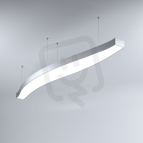 LED Svítidlo MI-WAVE-02, 94W, 3000K, bez trafa, 24VDC, IP20, stříbrná