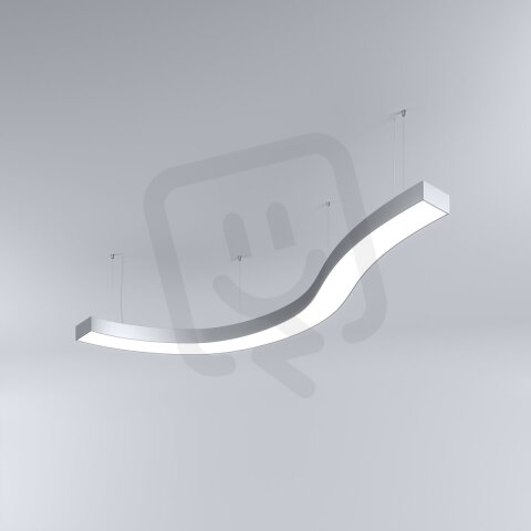 LED Svítidlo MI-SNAKE-03, 65W, 3000K, bez trafa, 24VDC, IP20, stříbrná, 3000K