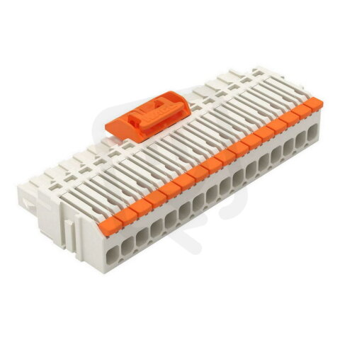 1vodičová pružinová svorkovnice, Páčka, Push-in CAGE CLAMP, Světle šedá