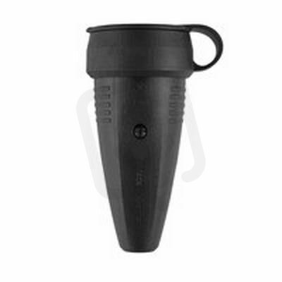Zásuvka spojovací gumová Schuko 3x2,5 mm černá (1169290) ABL 100000049