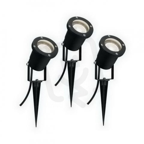 Outdoor LED svítidlo - zápich do země IP44 3x3,5W GU10 černá 988.97 98897