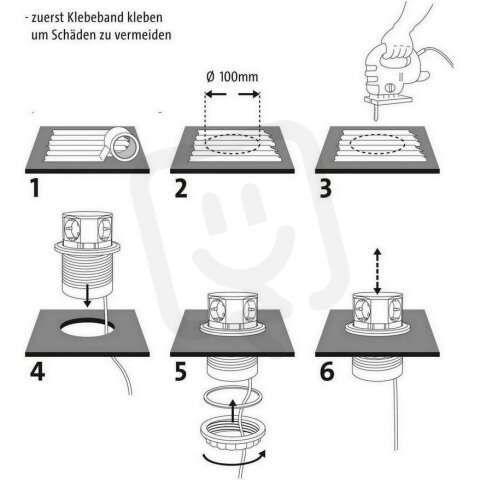 229005011 3-way tower socket for furnitu