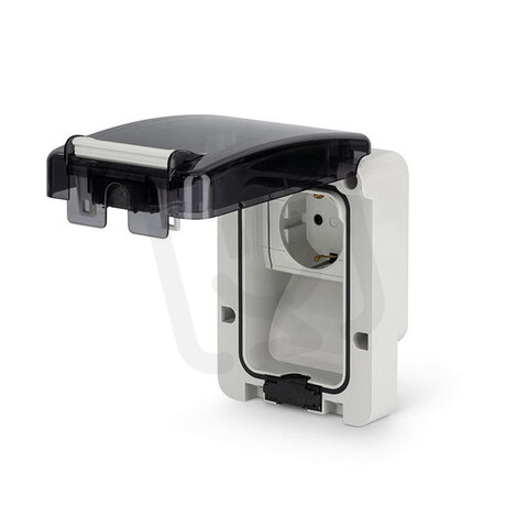PROTECTA IP66 - zásuvka jednoduchá SCHUKO 16A,250V, verze2,pro montáž pod omítku