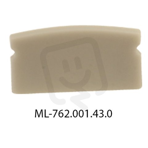 McLED ML-762.001.43.0 Koncovka bez otvoru pro PQ, šedá barva, 1 ks