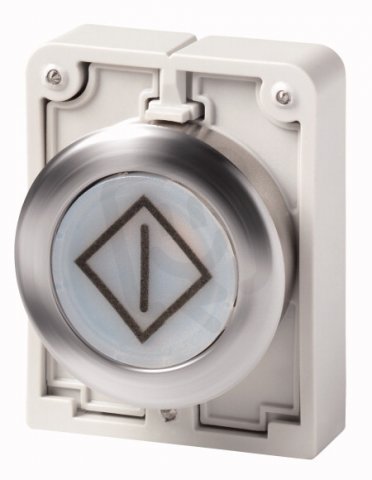 Eaton M30I-FDL-W-X100 Prosvětlená ovládací hlavice, bez aret, nerez, bílá X100