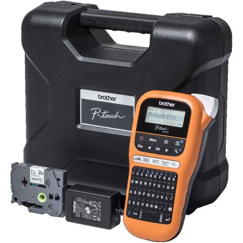 PTE110VPYJ1 Elektronický štítkovač BROTHER pro pásky TZe šíře 6-12mm, kufr