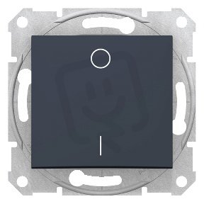 Sedna Spínač dvojpólový 16A, řazení 2, Graphite SCHNEIDER SDN0200270