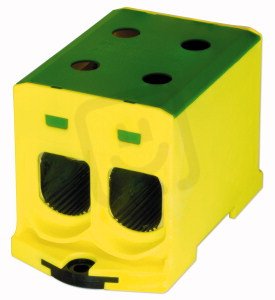 BPZ-KC-2/240PE-ALU Svorkovnice 2-pól 240mm2 850A Cu/760A Al žluto/zelená (PE)