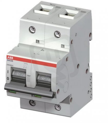 S802B-K100 jistič 2p char. K 100A s klecovou svorkou 16kA ABB 2CCS812001R0637