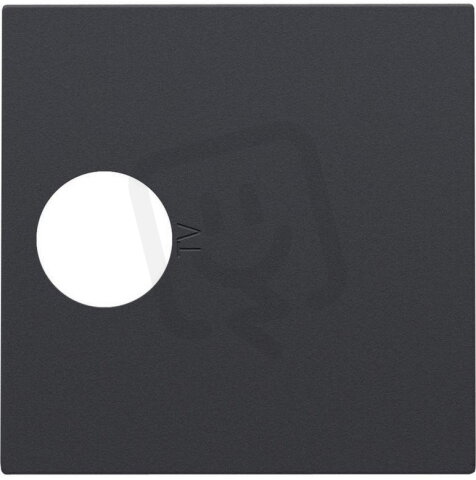 Středový kryt 1xTV (jeden otvor)-ANTHRACITE NIKO 122-69101