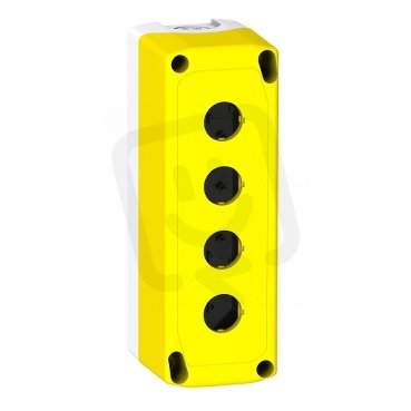 XALFK04 Prázdná skříň XAL, 4 otvory, žlu