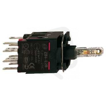 Schneider ZB6ZB15B Polosestava kontaktů, 12...24V, 1 Z + 1 V - bílá