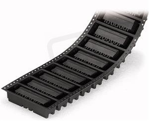 Konektor s pájecími piny THR, pájecí kontakt 1,0x1,0 mm, úhlové, černá 6pól.