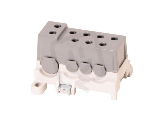 Blok pro rozdělení fází PVBS 250-7 1pól. AL/CU 250A 690V šedý na DIN/panel