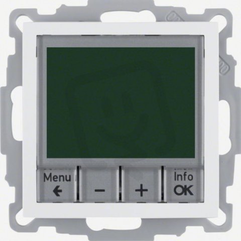 Digitální termostat s nastavením času, S.1/B.x, bílá mat BERKER 20441909