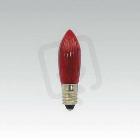 Svíčková barevná žárovka AE 20V 3W E10 C13 vánoční červená NBB 374020000