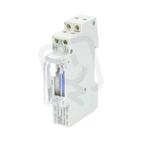 Spínací hodiny PALADIN 114120 analog. denní 1mod. se zálohou na DIN 1008101