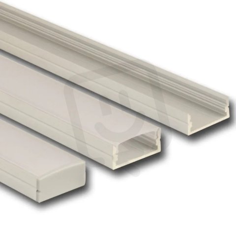 Přisazený hliníkový profil PF 24x10 mm matný difuzor 2 m MCLED ML-761.009.43.2