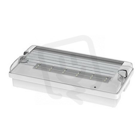 FLAT 12LED Em3h DP/TP IP65 clear + pikto