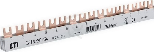 Propojovací lišta IZ16/3F/54 3p 54M 100A 16mm2 vidlice ETI 002921063