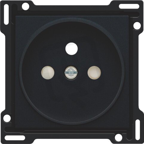 Kryt zásuvky 21mm s dětskou pojistkou-BLACK COATED NIKO 161-66101
