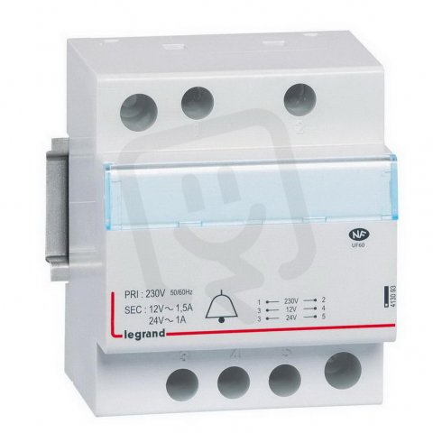 TRANSFORMÁTOR 220V/24V-12V 1/1,5A LEGRAND 413093