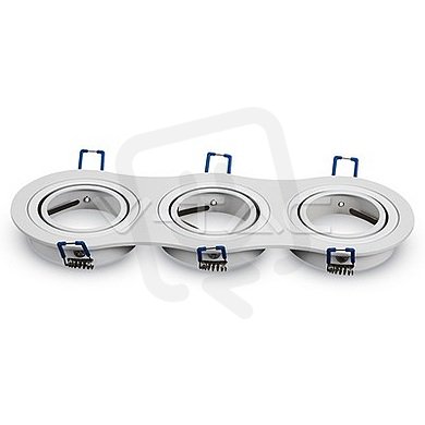 3 x GU10 Housing Round White,  VT-784
