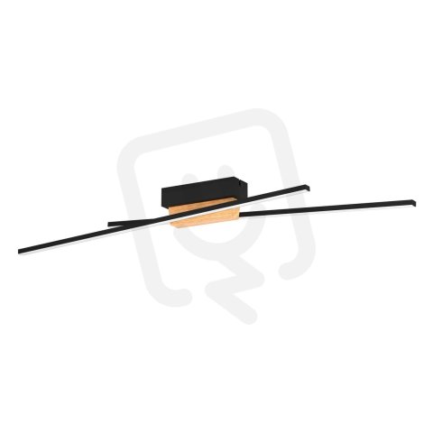 Stropní svítidlo PANAGRIA LED černá/dřevo 26W IP20 EGLO 900488