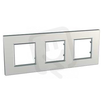 Unica Quadro Krycí rámeček trojnásobný, Silver SCHNEIDER MGU6.706.55