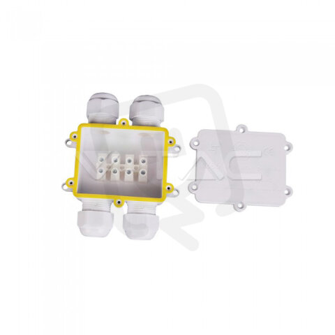 Waterproof White 4 Pin Terminal Block 8-