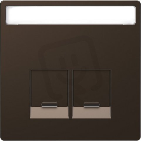 Centrální deska Merten D-Life pro 2xRJ45 Actassi Mocca SCHNEIDER MTN4574-6052