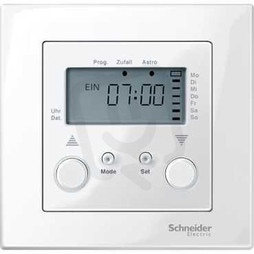 Schneider MTN581419 Standardní časový spínač rolet/žaluzií, System M, polar