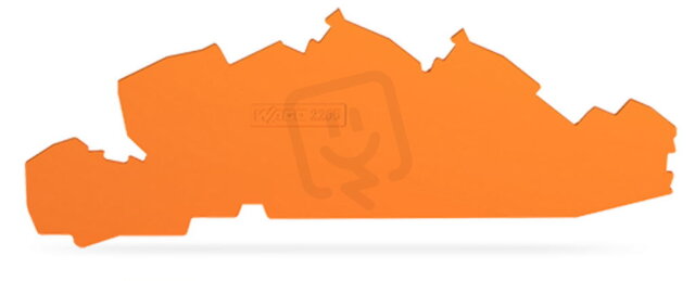 Koncová bočnice a separátor, Tloušťka 1 mm, Oranžová WAGO 2205-7692
