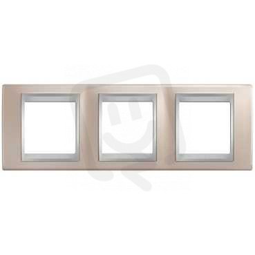 Unica Top rámeček trojnásobný Onyx Copper/Aluminium SCHNEIDER MGU66.006.096