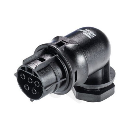 zásuvka vestavná gesis RST, 5-pól, M20, šroubové svorky, úhlová 90°, černá