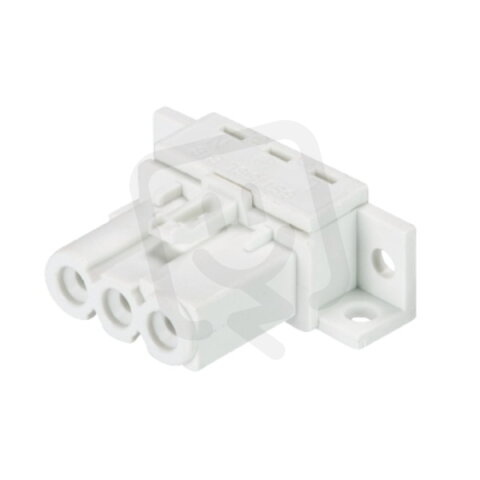 zásuvka do plošného spoje, 3-pól, horizontální, gesis mini, bílý
