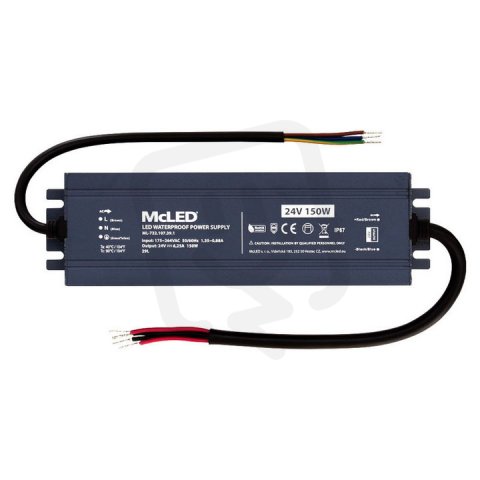 Napájecí zdroj 150W, DC24V/6,25A, IP67, hliníkové provedení