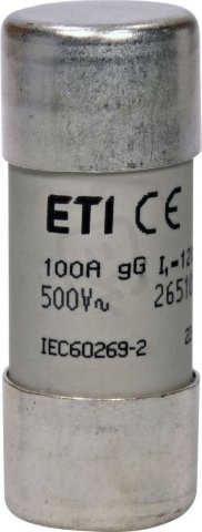 Válcová pojistka CH22 gG 100A/500V ETI 002651050