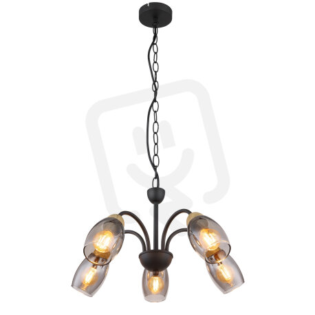 Závěsné svítidlo GERLY černá 5xE14 25W 230V GLOBO 60297-5H