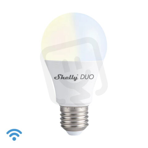 Stmívatelná žárovka Shelly Duo E27 - WW/CW Wi-Fi, 9W, IP20.
