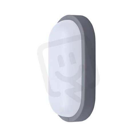 LED venkovní osvětlení oválné 13W 910lm 4000K IP54 21cm šedá barva WO744-G