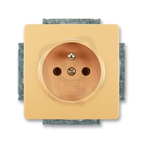 ABB Swing Zásuvka jednonásobná chráněná 16A 250 Vstř. béžová BLISTR