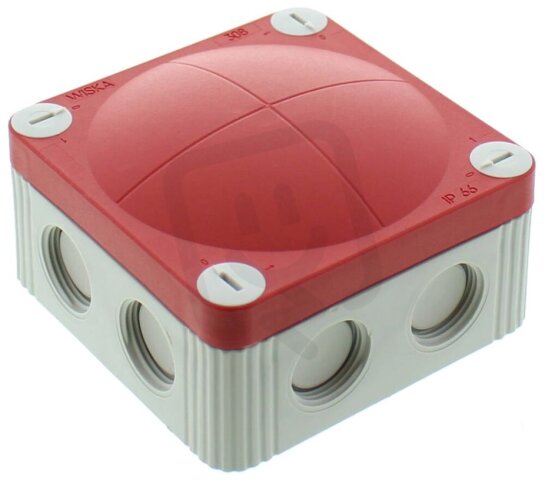 Krabice rozvodná COMBI 308/5 LGY/RD PP LGY IP66/67 se svorkovnicí  10107390