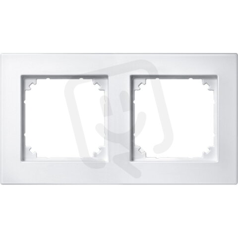 Rámeček Merten M-Plan, dvojnásobný, polar white, matný plast SCHNEIDER 486219