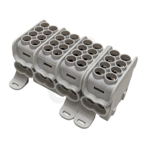 Rozbočovací svorkovnice HLAK25 4P šedá 2xAl/Cu 25mm2+16mm2 1000VAC/1500VDC