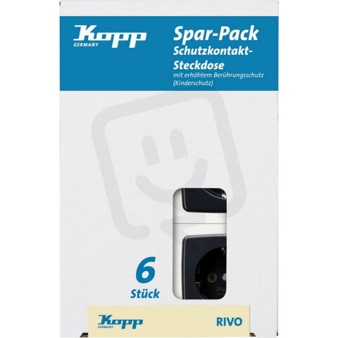 945115050 RIVO - Profi-Pack: 6 Earthed s